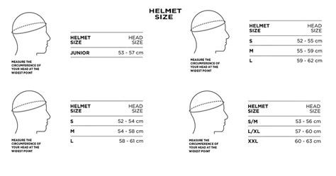 bolle helmet size chart.